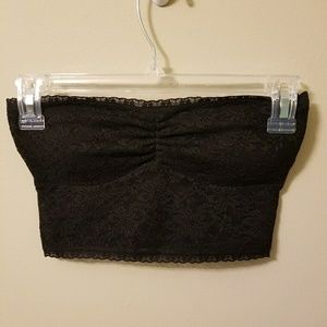 Black Bandeau Crop Top